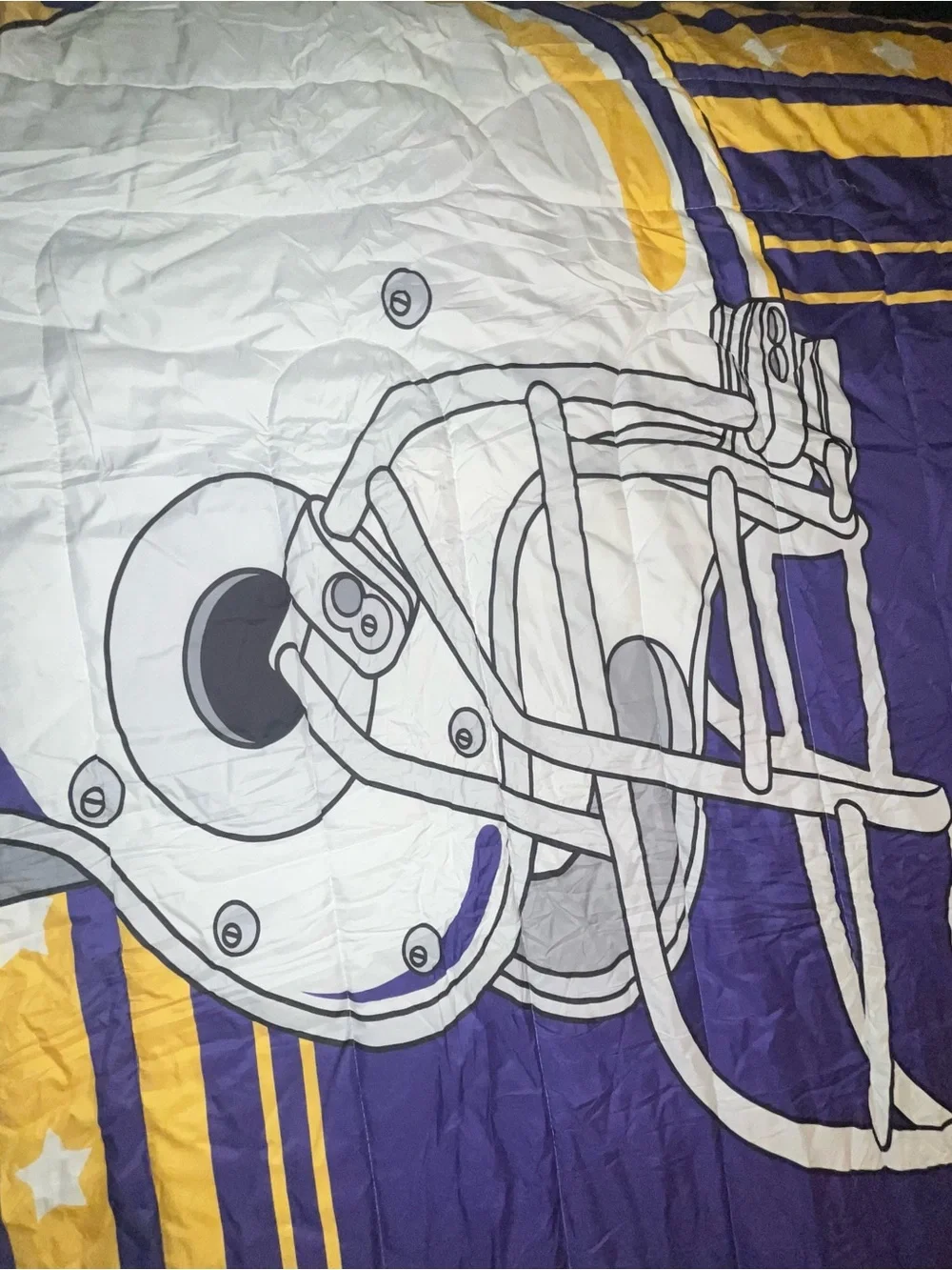 Minnesota Team Purple & Gold Football Bedding Full Size Comforter Set